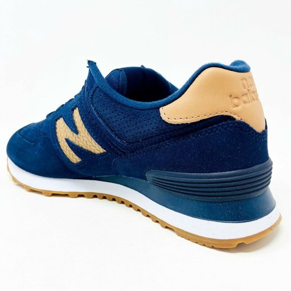 New Balance 574 Pigment Tan Woven Women Sneakers - Picture 3 of 5